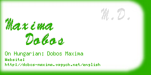 maxima dobos business card